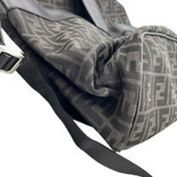 Fendi Zucca Backpack Black Canvas Daypack - Picture 10 of 11